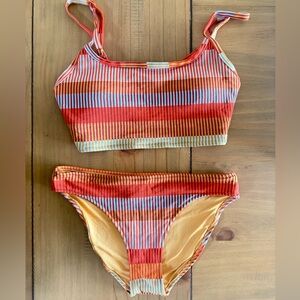 Aerie Jacquard Striped Bikini